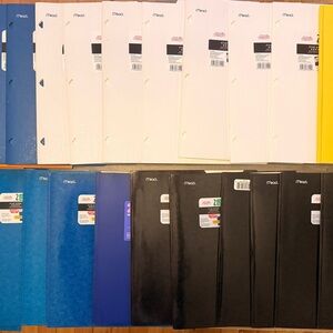 Mead 2-Pocket Folders, 3 Prong Fasteners, 25 Lot Of Folders NEW
